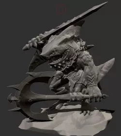 sharkman 3D print model
