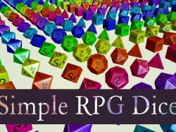 Simple RPG Dice Low-poly  3D model
