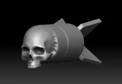 Skull Bomb printable 3D print model