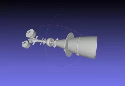 Small Electric Methane Rocket Engine Concept Printable Miniature 3D print model