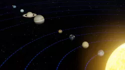 Solar System Blender Scene Animated  Low-poly  3D model
