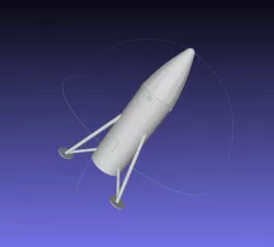 Space-X Steel Starship BFS 2019 Testhopper Speculative Miniature 3D print model