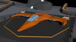Spaceship Low Poly Low-poly  3D model