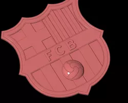 Spain Bacelona Football 3D logo 3D print model