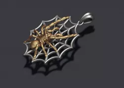 Spider pendant web 3D print model