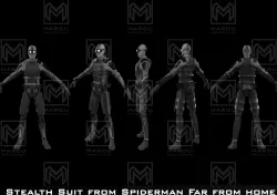 Spiderman Far From Home Stealth Suit for Pepakura 3D print model