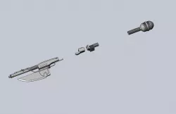 Star Wars Vibro Axe Assembly Models 3D print model