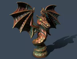 statue dragon Low-poly  3D model