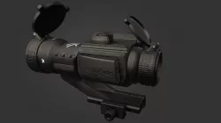 StrikeFire II Red Dot Rifle Optic Low-poly  3D model