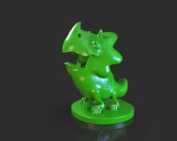 Stylized Triceratops Baby 3D print model