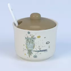 Sugar bowl with owl 3D model