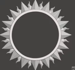 Sun shaped frame for mirrors or pictures - 3d model for CNC 3D print model