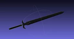 Sword Art Online Alicization Kirito Wooden Sword Assembly 3D print model