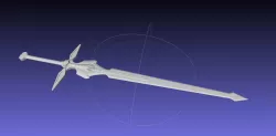 Sword Art Online Dark Repulser Sword Assembly 3D print model