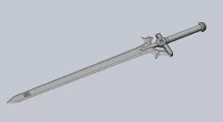 Sword Art Online Elucidator Sword Printable Assembly 3D print model