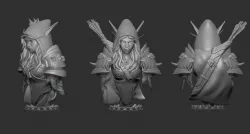 Sylvanas Windrunner Bust 3D print model