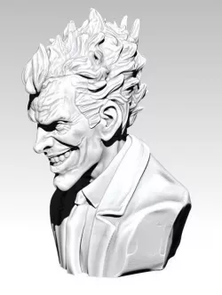 The Crazy Joker Bust Detailed Realistic  3D print model