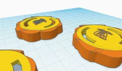 three of my custom beyblade dragon fang 3D print model