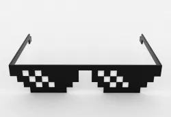 Thug Life Glasses  Low-poly  3D model