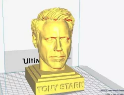 Tony Stark head sculpture - Robert Downey -STL file print ready  3D print model