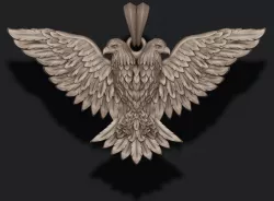 two-headed eagle pendant 3D print model