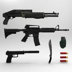 Ultimate Lowpoly Weapons Pack  Gameready Detailed Low-poly  3D model