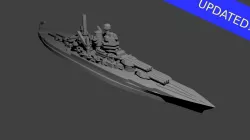 US New Mexico Class Battleship 3D print model