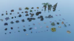 Vegetation - Pack 2 Low-poly  3D model