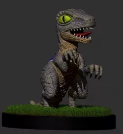 Velociraptor blue toon 3D print model