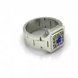 Watch style male ring 3D print model