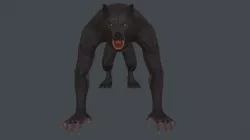 Werewolf low poly Low-poly  3D model