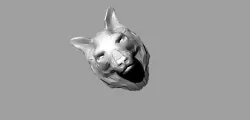 wolf head 3D print model