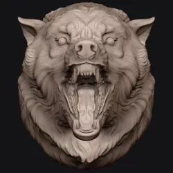 Wolf Head 3D print model