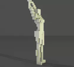 women standing pixelated 3D print model