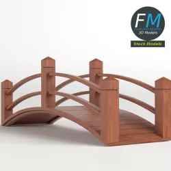 Wooden bridge 3D model