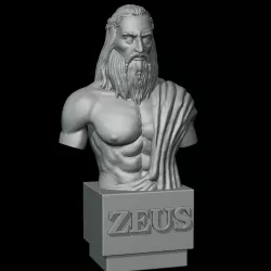 Zeus god bust 3D print model