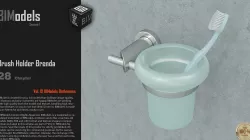 0128 Brush Holder Brenda 3D model