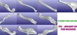 10 PATTERN CHAIR FILE STL AND JDPAINT - CNC Low-poly  3D model