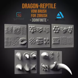 30 Dragon reptile VDM Brush Texture