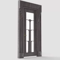 3D Door Low-poly  3D model