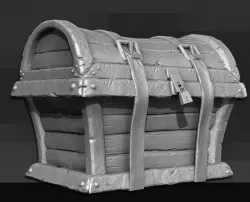 3D Treasure Chest - High Poly 3D model
