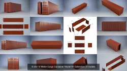 6 and 12 Meter Cargo Container Model Kit Collection 