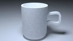 A white cup 3D model