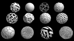 Abstract spheres 3D model