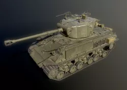 America M4 Sherman Medium Tank USA 3D model