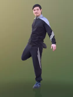 Andy 10463 - Stretching Man Low-poly  3D model