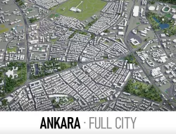 Ankara - city and surroundings Low-poly  3D model
