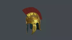 Antique gold helmet Low-poly  3D model