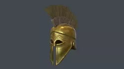 Antique golden helmet Low-poly  3D model