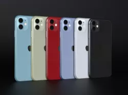 Apple iPhone 11 All Official Colors 3D model
